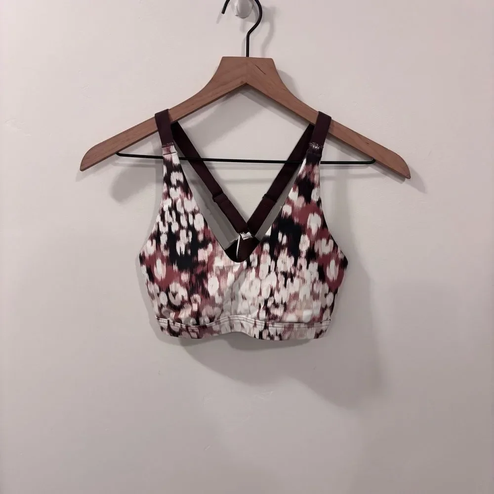 Aerie OFFLINE Shine Strappy Back Sports Bra NEW with tags Size Small Cocoa Cream